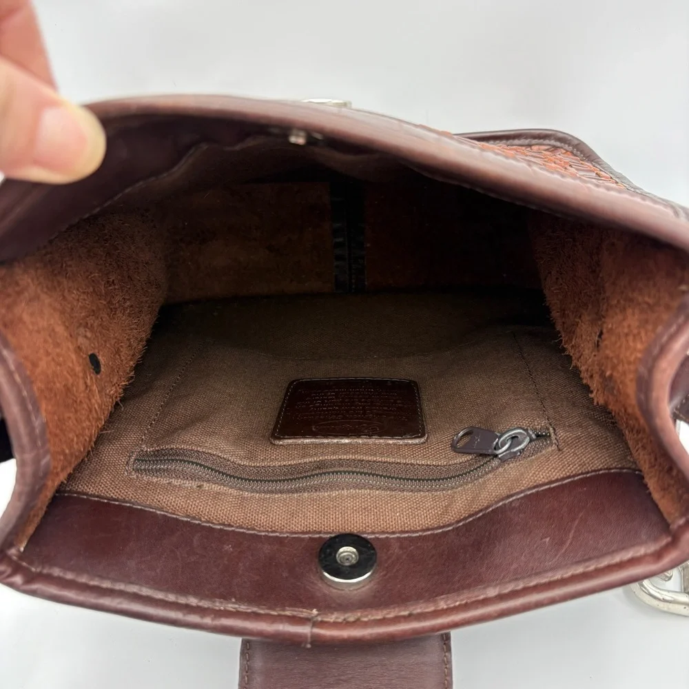 Brighton Brown Woven Leather Handbag